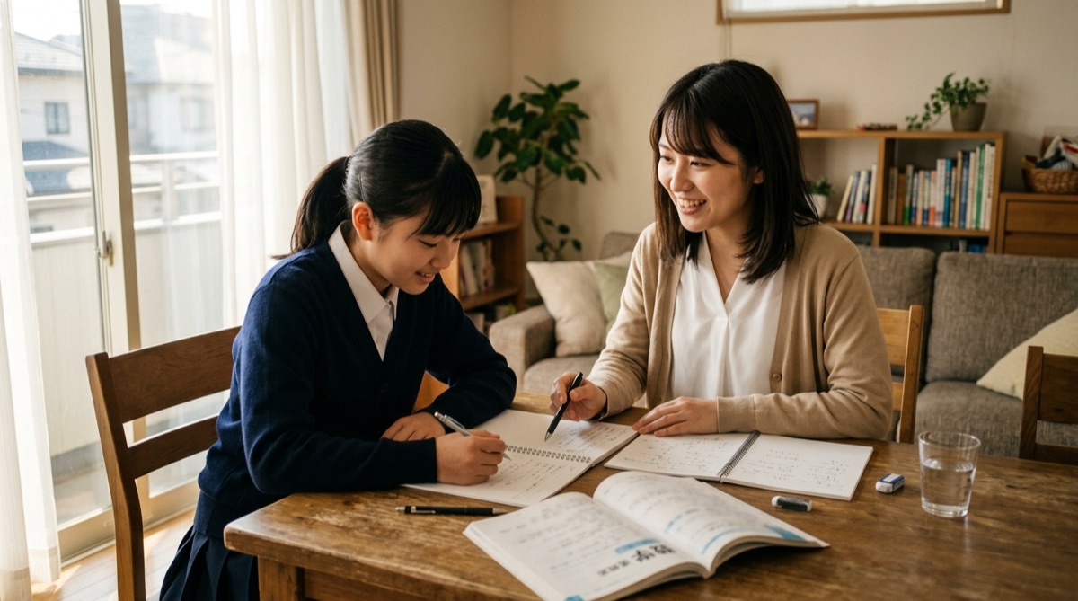 女子生徒への指導の様子
