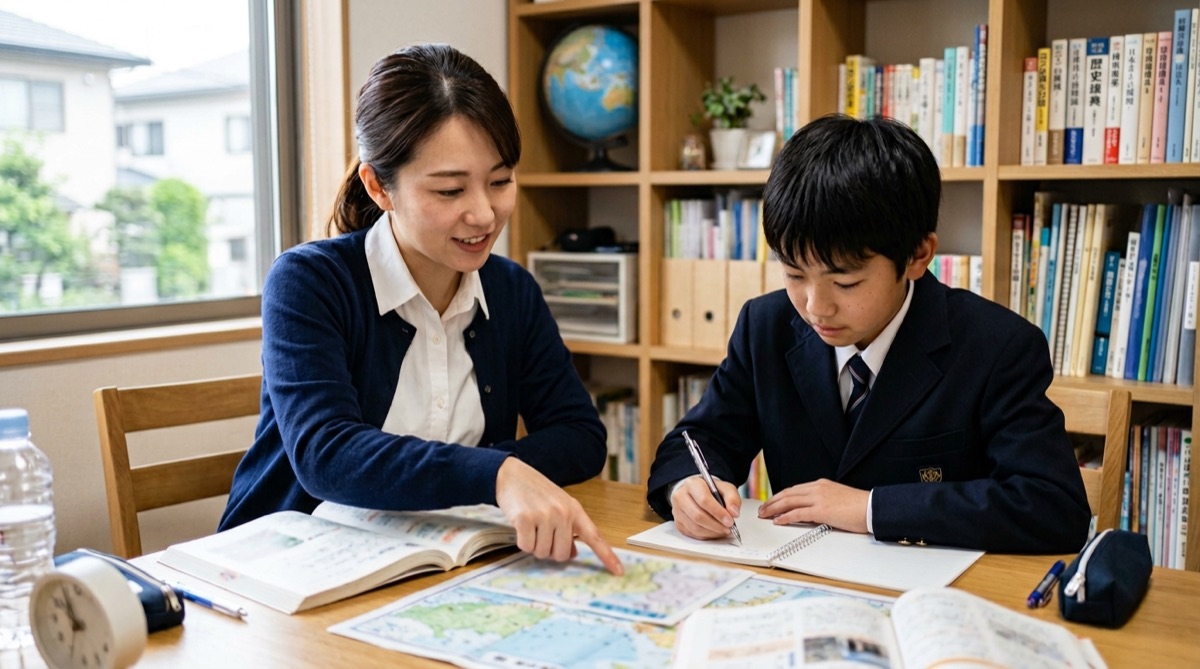 勉強のやり方から教える指導の様子